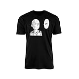 SMARTYPANTS OK One Punch Man T-Shirt – Erwachsene, Teenager, Kinder, Saitama, japanisches Anime, Manga, Webcomic, inspiriert, Hero Association, Caped Baldi Oppai, Meme, Geschenke, Schwarz , L