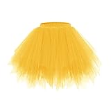 Tüllrock Gelb Damen Bienen Kostüm, Karneval Damen Kostüm Tüllrock 50er Tütü Rock Kurz Ballett Unterrock 50er Rockabilly Petticoat Tutu Unterrock Kurz Ballett Tanzkleid