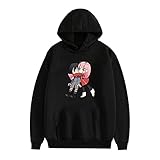 Anime Darling in The FRANXX Hoodie Zero Two 002 Hiro Kapuzenpullover Cosplay Figur Hooded Sweatshirt Pullover Unisex,A,XXL