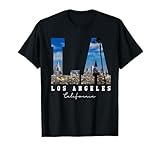 Los-Angeles California LA Skyline Pride, Schwarz / Weiß T-Shirt