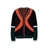 Midoriya Izuku Strickjacke Strickpullover für My Hero Katsuki Cosplay Kostüm Jacke Sweater, Bakugou Katsuki, L