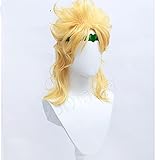 WHBHD Anime JoJo's Bizarre Adventure Cosplay Perücke DIO Brando Goldene Kurze Haarfaser Synthetische Perücke + Marke Perücke Netto