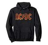 ACDC Distressed Red Logo Rock Music Band Pullover Hoodie