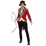 Fun Shack Kostüm Zirkusdirektor Herren, Zirkus Kostüm Herren, Dompteur Kostüm Herren, Zirkusdirektor Kostüm Herren, Zirkus Kostüm Männer, Karneval Kostüm Zirkus, Frack Herren Kostüm XL