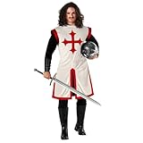 Morph Kreuzritter Kostüm Herren, Ritterin Kostüm, Tempelritter Kostüm, Waffenrock Mittelalter Herren, Tempelritter Kostüm Herren, Faschingskostüme Männer Ritter