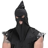 W WIDMANN MILANO Party Fashion - Henker Maske, schwarz, Kapuze, Mittelalter, Halloween, Karneval, Mottoparty