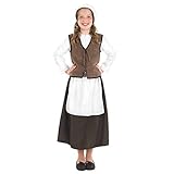 Fun Shack Kostüm Mittelalter Mädchen, Mittelalter Kleidung Kinder Mädchen, Mittelalter Kleidung Mädchen, Mittelalter Kleid Mädchen, Mittelalter Kostüm Kinder, Mittelalter Kinder Kleidung L