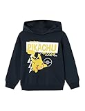 NAME IT Jungen Nkmshepard Pokemon Nreg Sweat Wh Bru Sky Kapuzenpullover, Dark Sapphire, 134-140 EU