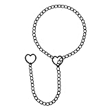 JJDreams Frauen Schwarz Herz Punk Kette Halskette Rock Kette Y Punk Choker verstellbare Halskette