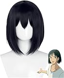 Anime Perücke Howl Cosplay Perücke für Howl's Moving Castle kurze schwarze blaue Perücke mit kostenloser Perücken kappe für Kostüm Party Anime Show Konzerte täglich