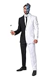 SUITMEISTER Halloween-Kostüm für Herren, zwei Gesichter, DC-Charaktere, schmale Passform, Schwarz und Weiß, Zwei Gesichter, X-Large