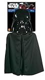 Rubies Offizielles Star Wars-Kostüm für Erwachsene, mit Umhang und Maske Darth Vader – Zubehör-Set mit langem Umhang mit Klettverschluss und starrer Maske aus PVC – offiziell lizenziert Star Wars