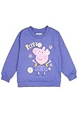 United Labels Peppa Wutz Pullover für Mädchen - Kinder Sweatshirt Oberteil Lila mit Glitterprint (as3, Numeric, Numeric_86, Numeric_92, Regular)