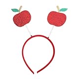 Cabilock Obst Stirnband Stirnband Fruchthaarband hawaiianisches Kopfschmuck aus Früchten Party Obst Stirnband Foto Requisiten Zubehör Haarschmuck Kind Kopfbedeckung Stoff rot