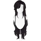 PRIOUTZ Langes schwarzes Zopfhaar für Tian Guan Ci Fu Heavens Offizielles Segen Hua Cheng San Lang Cosplay mit Perückenkappe