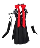 MaYng Anime Engage Kiss Cosplay Kisara Kostüm Halloween Uniform Anzug Coaplay Party Outfits Frauen oder Mädchen (Schwarz, Medium)