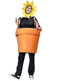 SANSIWU Halloween Cosplay Kostüme für Erwachsene Eiscreme Blumentopf ärmellose Kleider und Hut Rollenspiel Motto Party Cosplay Outfits (B-Auburn, Einheitsgröße)