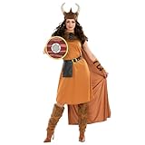 Fun Shack Wikingerin Kostüm Damen, Wikinger Frau Kostüm, Kostüm Damen Wikinger, Viking Costume Women, Vikinger Kostüm Damen, Wikinger Kostüme, Karneval Kostüm Damen - XL