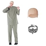 Morph Böser Mann Kostüm, Graues Anzug Herren Kostüm, Jacke Hosen Set Kostüm für Herren, Kostüme für Männer Halloween - L