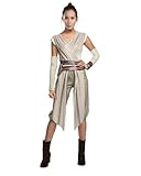 Star Wars Rubie's Rey-Kostüm für Damen, Deluxe-Rey-Kostüm, Größe L, Brustumfang 101,6–106,7 cm, Taille 88,9–96,5 cm, Schrittlänge 76,2 cm