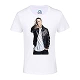 T-Shirt für Kinder, Unisex, Eminen Rap USA Check Hip Hop, weiß, 10 Jahre