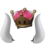 RJZMMN Bowsette Krone Horn Spiel Bowsette Cosplay Kostüm Requisite Zubehör (8816)