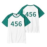 JUCHRZEY Koreanische Spiele T-Shirt Unisex, Cosplay Kostüm Nummern Tops Spieler 456 333 001 Partykleidung Unisex Erwachsene Spieler Kostüm for Karneval, Mottoparty Party Requisiten