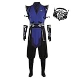 Waslary Sub Zero Kostüm Herren Spiel Charakter Bi Han Cosplay Uniform Komplettes Mörder Kostüm Halloween