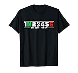 1N23456 Motorrad Gänge Schaltung Motorradfahrer Motiv T-Shirt