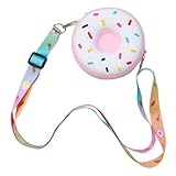 BEAHING Girls Crossbody Tasche Cartoon Silicone Donut Handtasche süße Kinder Umhängetasche für Geschenk rosa