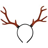 Weihnachten Rentier Geweih Stirnband Groß Hirsch Geweih Haarband Rehhorn Haarreifen Waldtier Kopfschmuck Krone Kopfschmuck für Weihnachten Cosplay Party