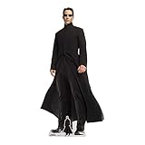 STAR CUTOUTS Neo Matrix Keanu Reeves Pappaufsteller in Lebensgröße mit Mini
