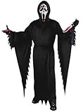 Fun World Blutendes Ghost Face Scream Kostüm deluxe - Blutige Maske - - Einheitsgröße - Halloween & Horror Verkleidung