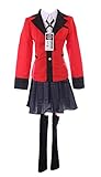Kawaii-Story MN-193 Rot Schwarz Anzug Damen Schuluniform 7-Teile Set Cosplay Kostüm von Yumeko Jabami (L)