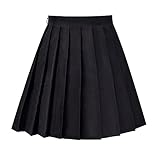 Mädchen Rock Schwarz Gefaltet Schuluniform Täglich Hohe Taille Elastisch Tennis Gr. 140-146