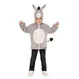 W WIDMANN MILANO Party Fashion - Kinderkostüm Esel aus Plüsch, Jacke mit Kapuze und Maske, Karneval, Mottoparty