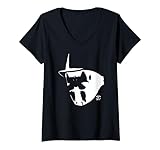 Watchmen Rorschach Mask and Symbol T-Shirt mit V-Ausschnitt