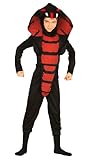 FIESTAS GUIRCA Ninja Cobra Jungen Kostüm – Schwarz – 10 bis 12 Jahre (142-148 cm)
