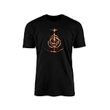 Elden Logo T-Shirt Top Tee Spiel Gamer Action Abenteuer Fantasy Rollenspiel Nerd Dark Third Person Player Gameplay Console Teen Combat Magic Gifts Present, Schwarz , XL