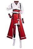 agfosa Kiriko Cosplay OW Outfit Anime Halloween Kostüm OW2 Ninja Anzug für Damen S