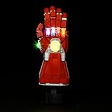 LocoLee Led Licht Set Kompatibel mit LEGO Iron Mans Nano Handschuh, Led Beleuchtungs Set Compatible with LEGO 76223 Nano Handschuh Infinity - Nur Lichter Set, Kein Modell (Standard Version)