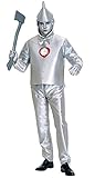Rubie's Herren Wizard of tin Man Costume Kostüm, Zinnmann aus „Der Zauberer von Oz“, Silber-Metallic, Silberfarben metallisch, Plus