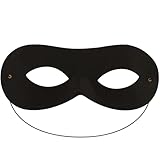 FASCHINFEVER Bandit Zorro Augenmaske – schwarze Einbrecher Maske für Kinder & Erwachsene, ideal für Fasching & Karneval