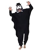 Dodheah Pest Doktor Onesie Kostüm Schwarz Steampunk Overall Cartoon Pyjamas Cosplay Einteiliger Halloween Dress Up Outift für Erwachsene S