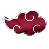 Homadict Naruto Kissen – Akatsuki Wolke – dekoratives Accessoire – weich und flauschig – Maße 40 x 30 cm – Offizielles Lizenzprodukt Naruto, Weiß & Rot