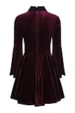 Hell Bunny Prudence Dress Frauen Kurzes Kleid Bordeaux S