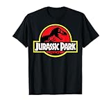 Jurassic Park Classic Red And Yellow T-Rex Logo T-Shirt