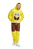 OppoSuits Adult Spongebob Onesie - Nickelodeon One-piece Pyjamas - Loose Fit - Inklusive Taschen - Gelb