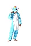 DarkCom Tier Kostüm Onesie Kinder Weihnachten FaschingsKostüm Cosplay Anime Schlafanzu Nachtwäsche Einhorn Blau