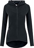 Urban Classics Damen Ladies Athletic Interlock Zip Hoody Kapuzenpullover, Schwarz (Black 7), X-Large